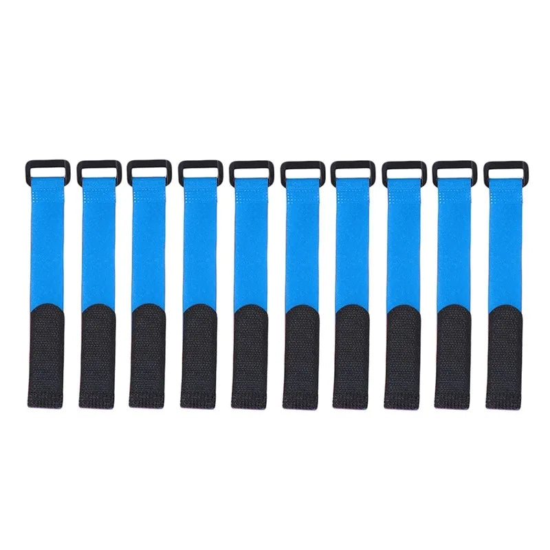 10pcs Reusable Fishing Rod Tie Holder Straps with Hook & Loop