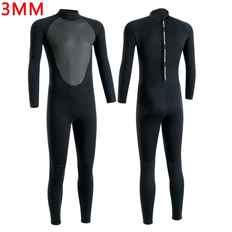 3MM Neoprene Wetsuit for Men – Full Body Diving & Surfing Suit