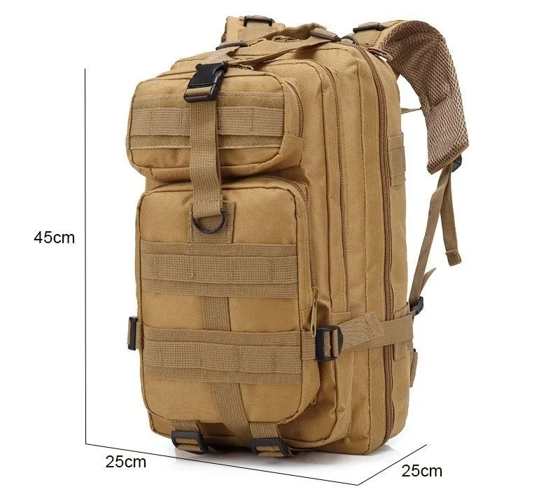 30/50L Tactical Backpack – MOLLE Survival Pack for Hiking, Travel & Hunting