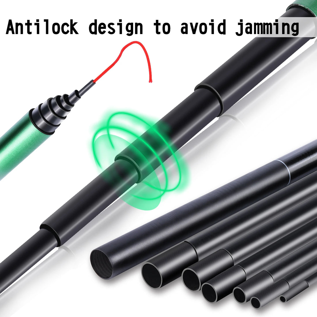 Sougayilang Fiberglass Telescopic Fishing Rod – 2.7m–5.4m Portable, Anti-Bending