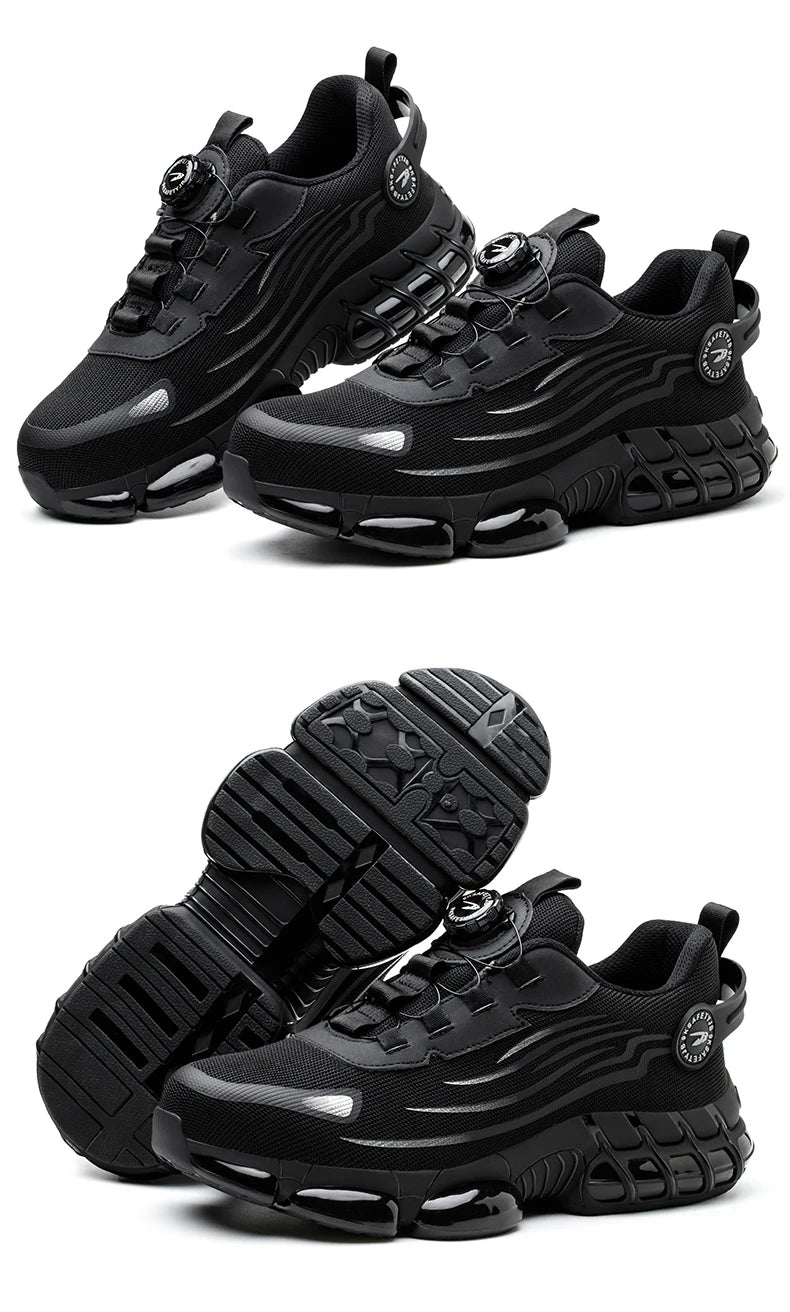 Men’s Safety Work Shoes – Anti-Smash, Anti-Puncture with Rotating Buckle