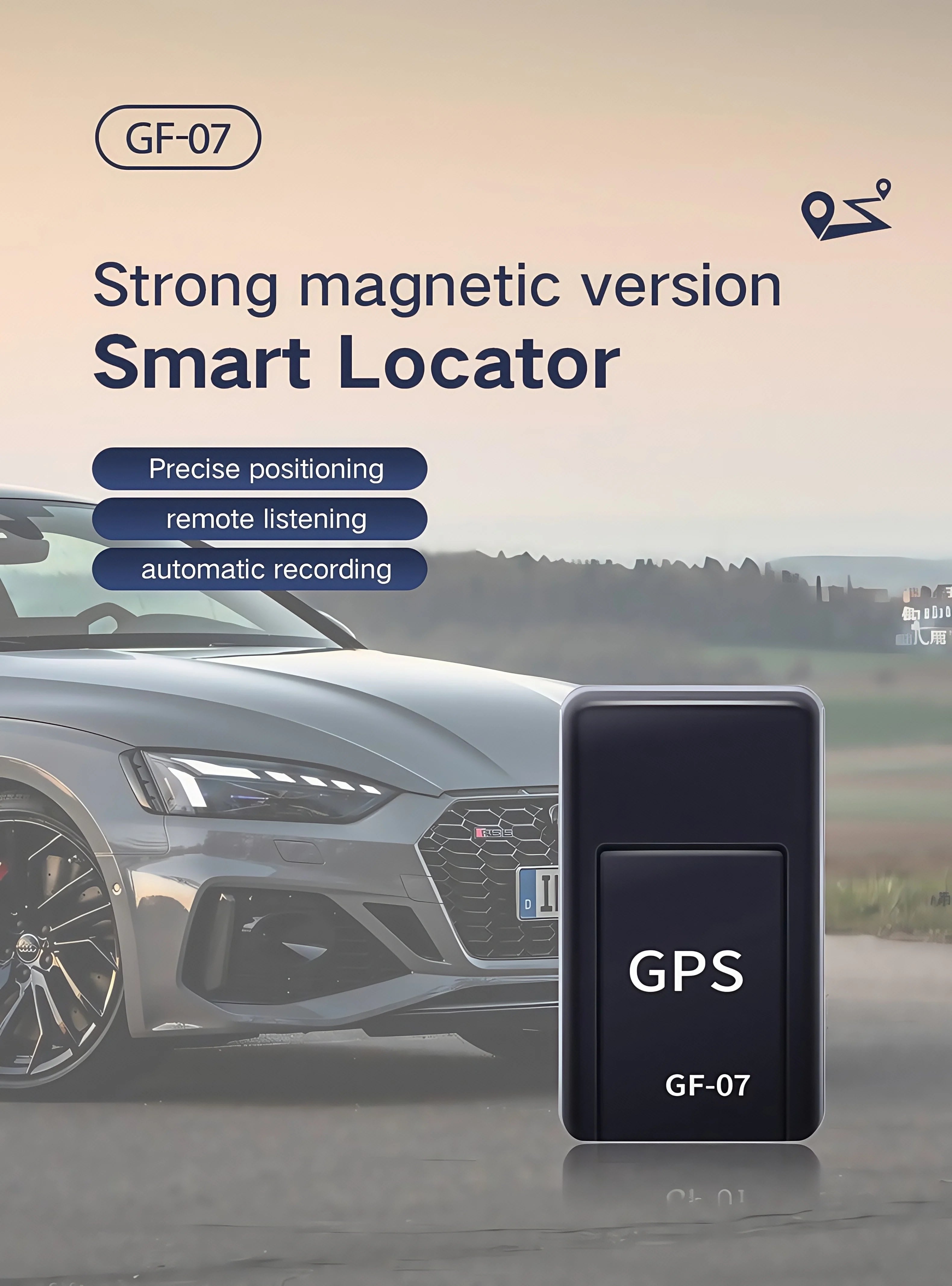 Mini GF07 GPS Tracker – Real-Time Tracking with Magnetic Mount & SIM Alert