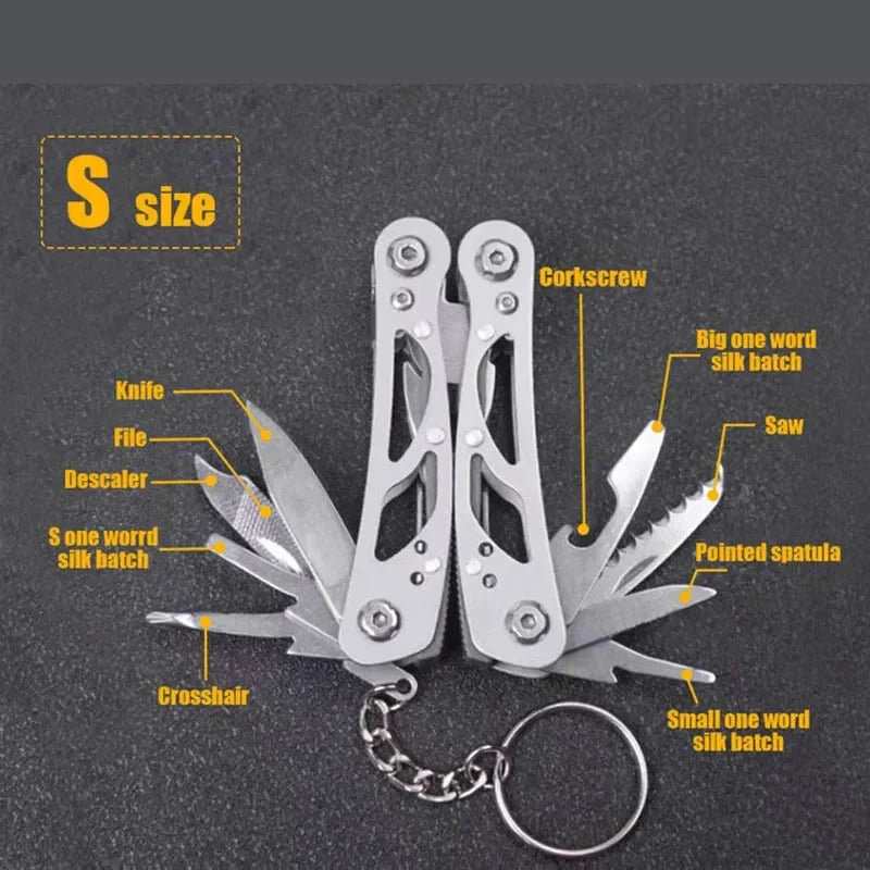 Mini Folding Multi-Tool Pocket Knife with Pliers – Tactical Outdoor Survival Tool