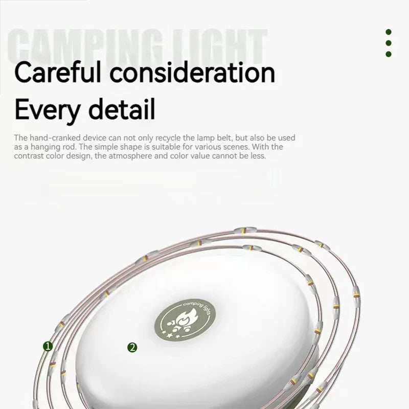 10M Waterproof LED Camping Lamp Strip – Outdoor Garden & Tent Decoration