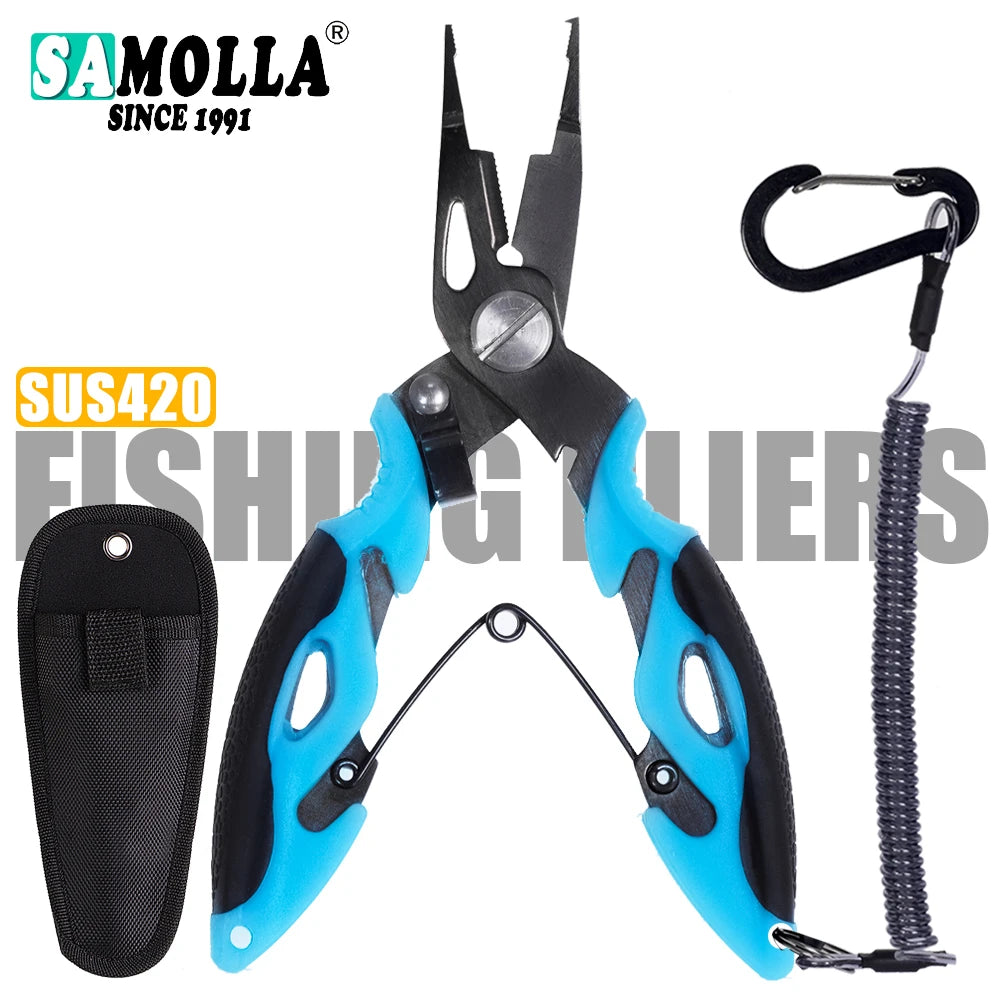 Multifunctional 420 Stainless Steel Fishing Pliers – Line Cutter & Hook Remover