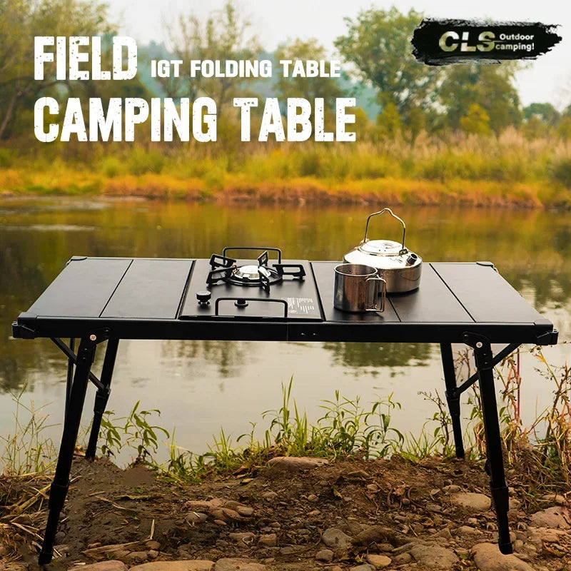 NOBANA&GLS Folding IGT BBQ Table – Adjustable & Lightweight