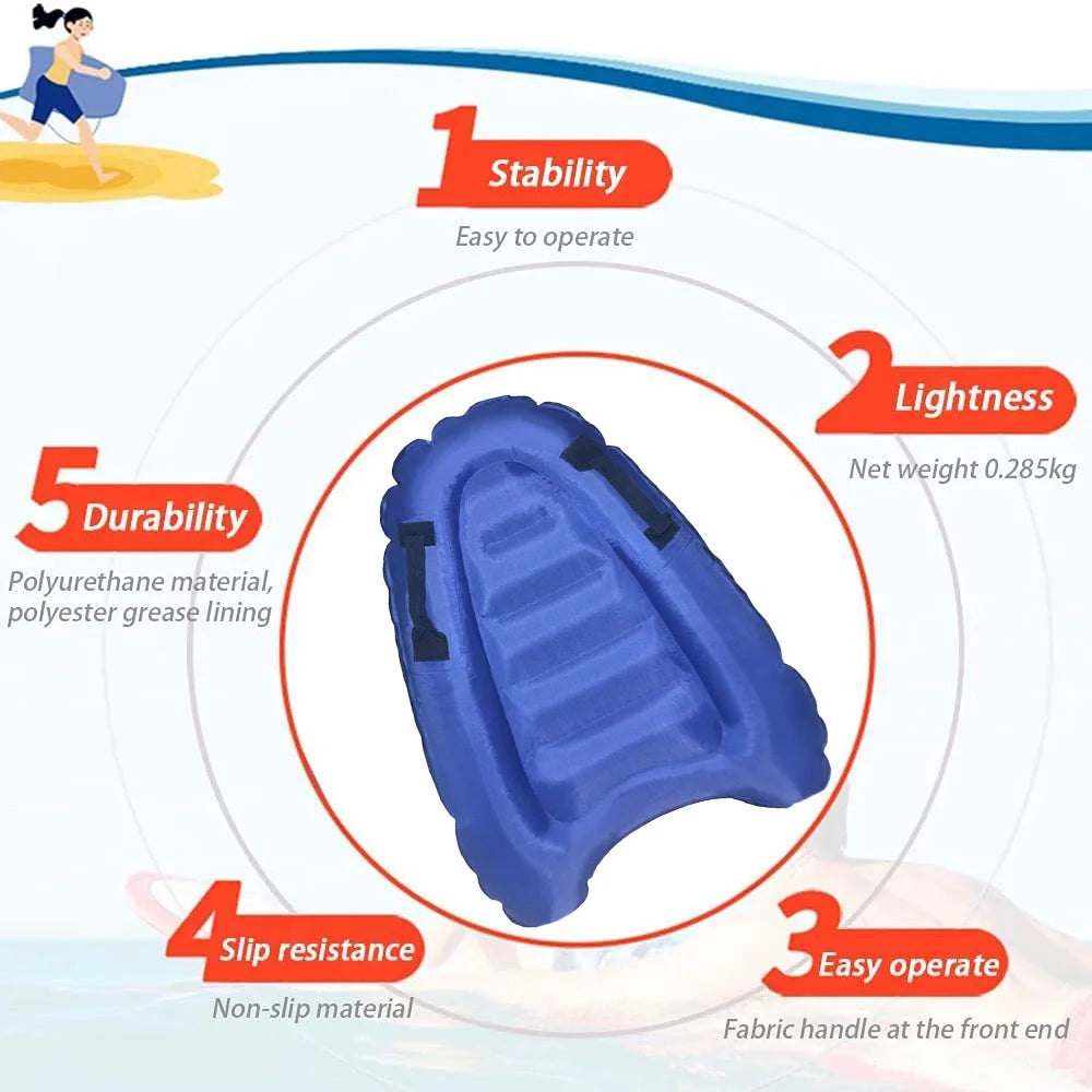 Oxford Cloth Inflatable Floating Bed – Surfboard Style Swimming Float