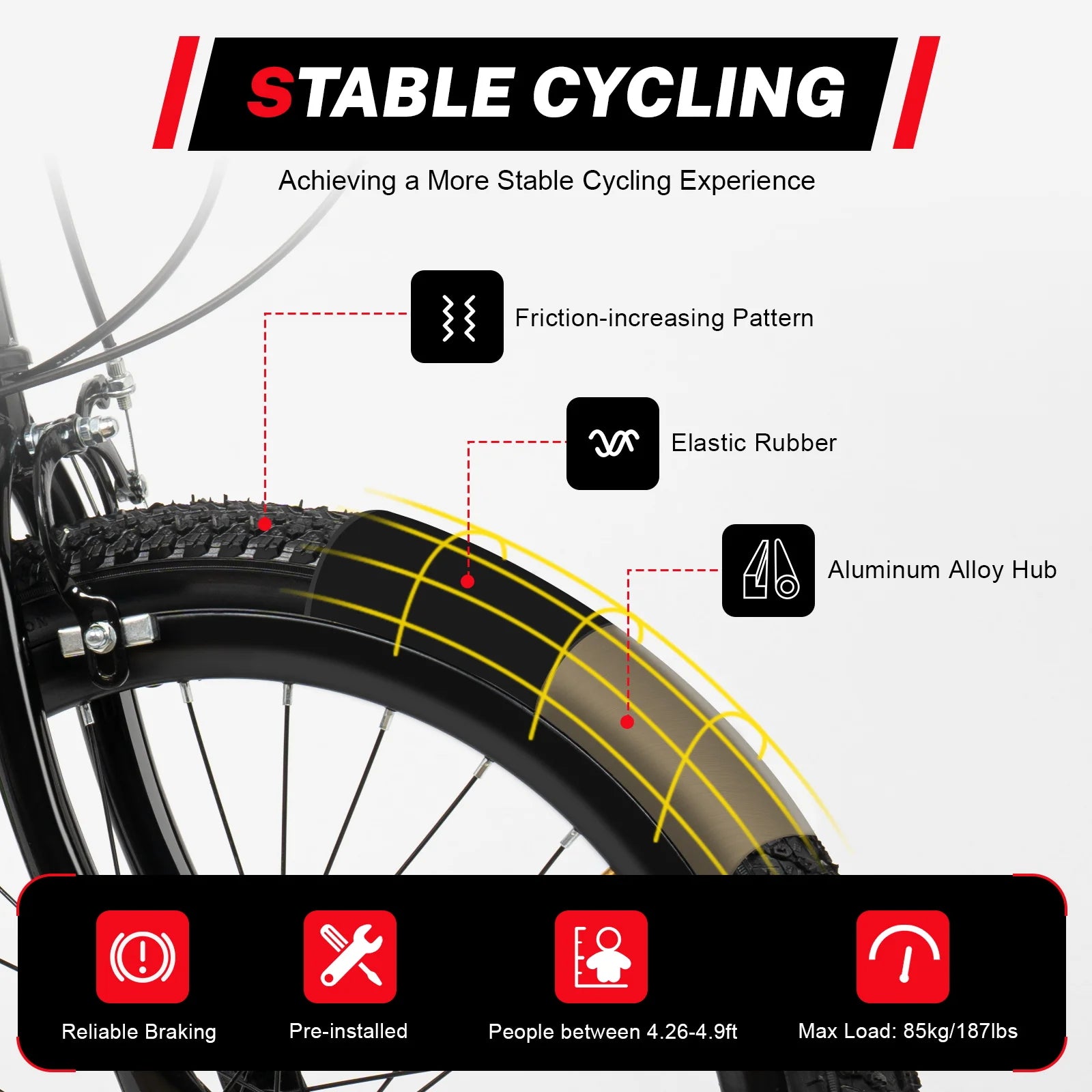 20" Kids Mountain Bike with 7-Speed Gears & Adjustable Seat