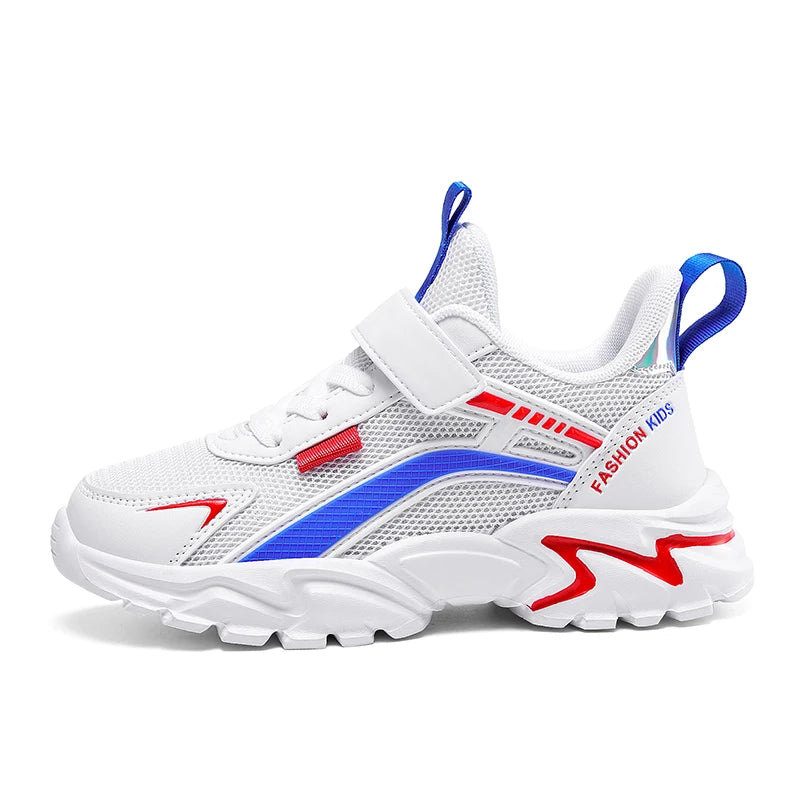 Lightweight Kids' Black Mesh Sneakers – Breathable & Non-Slip