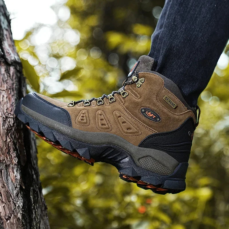 Plus Size Unisex High-Top Hiking Sneakers – Non-Slip Outdoor Boots