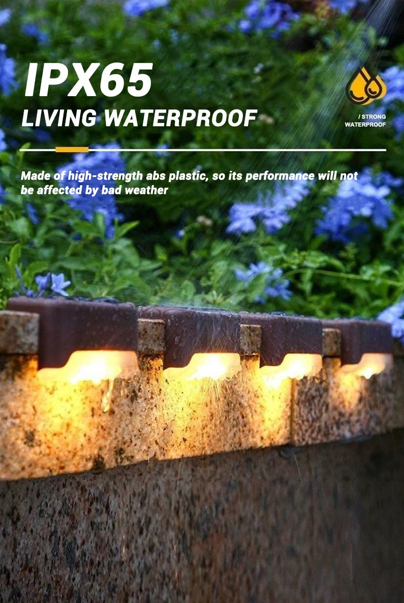 1/4/8/12Pcs Solar LED Step Lights – Waterproof Outdoor Deck & Stair Lamps for Garden, Patio, and Pathway Decor