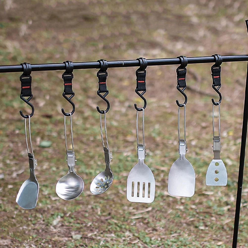 Folding Spatula Spoon – Stainless Steel Outdoor Cooking Tool