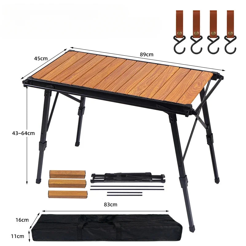 NOBANA&GLS Folding IGT BBQ Table – Adjustable & Lightweight