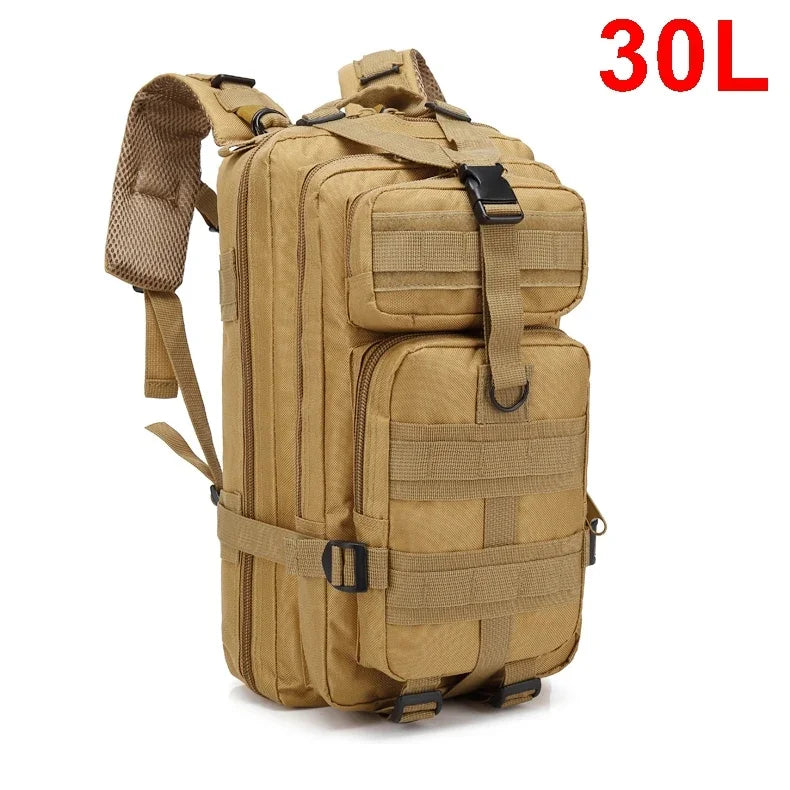 30/50L Tactical Backpack – MOLLE Survival Pack for Hiking, Travel & Hunting