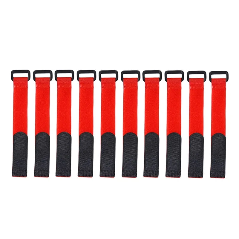10pcs Reusable Fishing Rod Tie Holder Straps with Hook & Loop