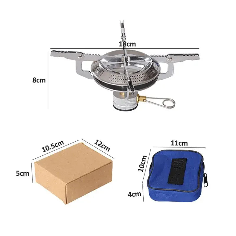 Windproof Portable Camping Gas Stove – Foldable Electronic Stove Head for Hiking