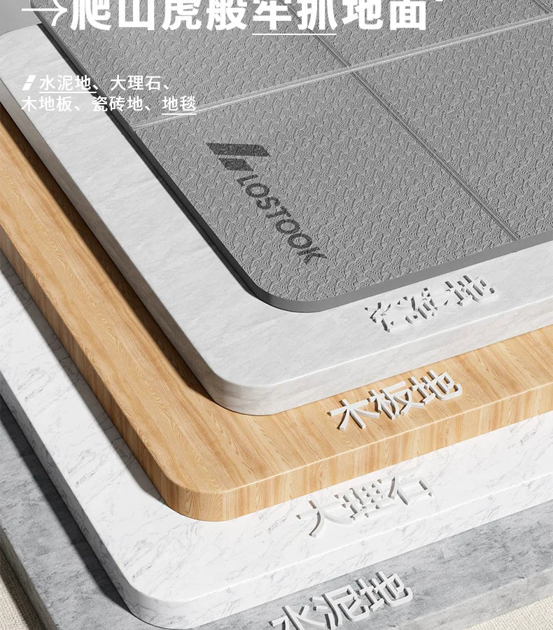 Extra Wide Thick Foldable Non-Slip Yoga Mat – Quiet Home Workout Fitness Mat