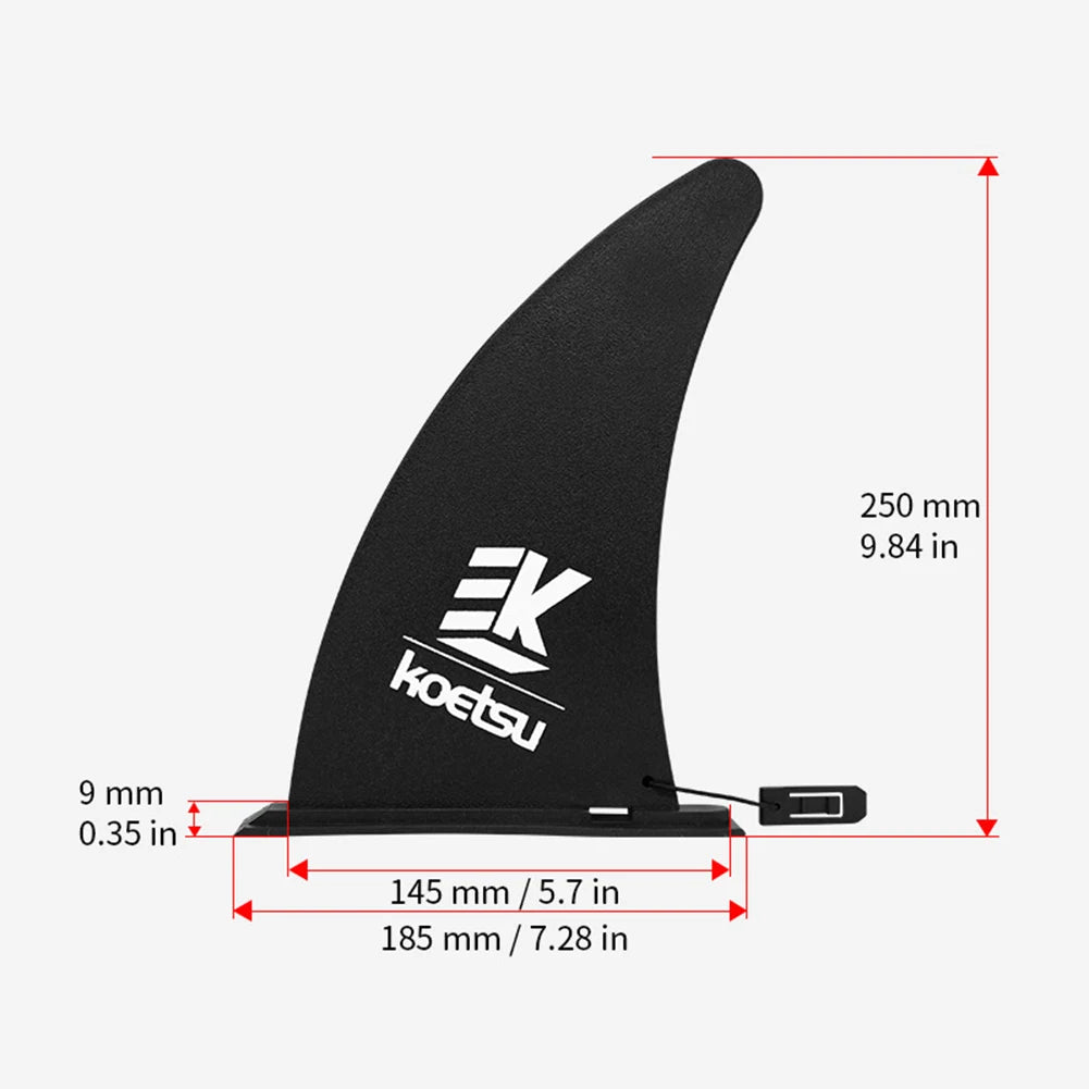 Detachable Longboard Paddle Board Fin – 10 to 4.5 Inch Surfboard Tail Fin