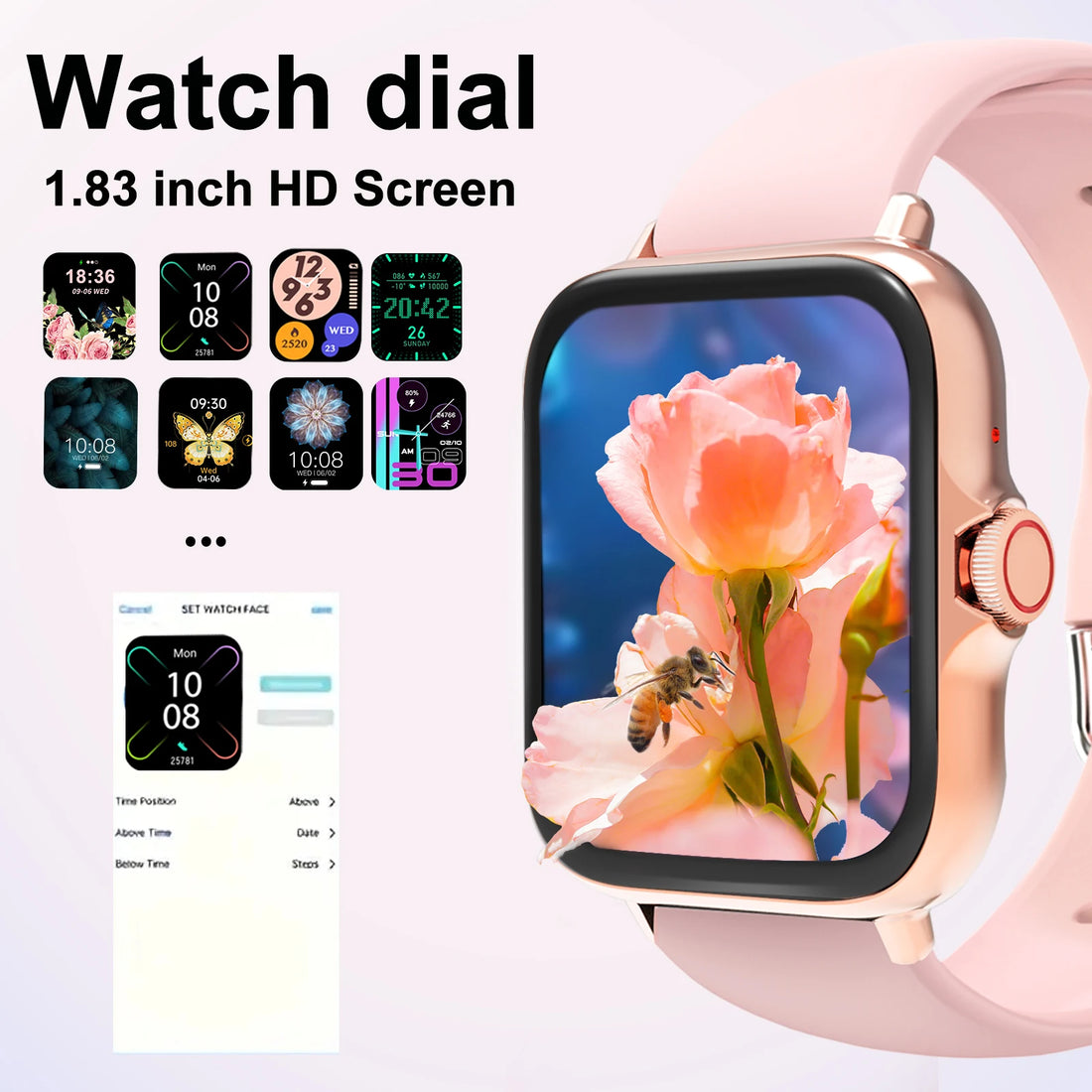 Bluetooth Smartwatch – Touch Dial, Music & Fitness Tracker
