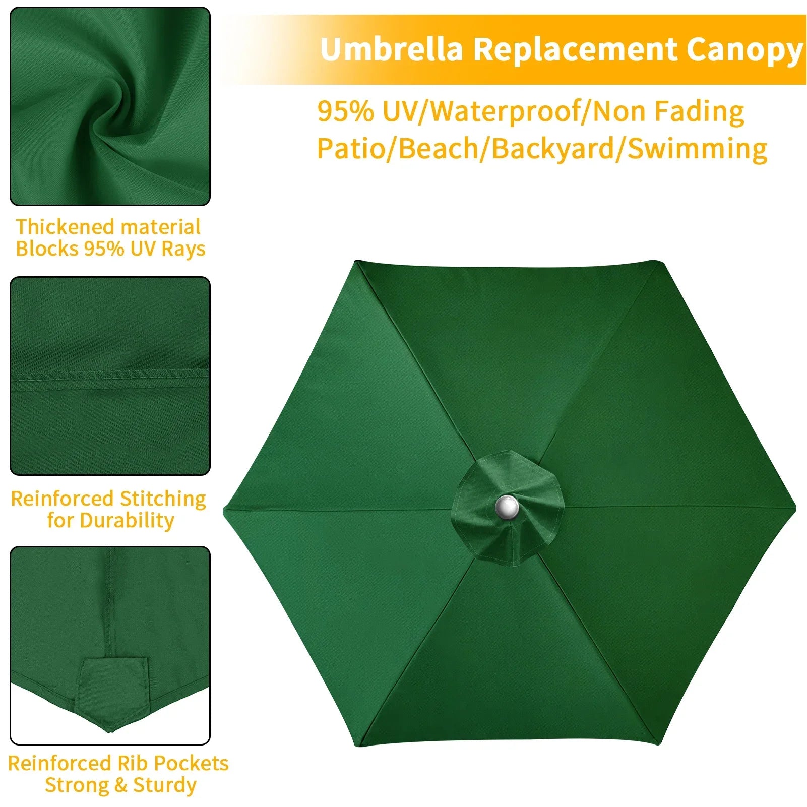 Replacement Parasol Canopy Cover with UV Protection