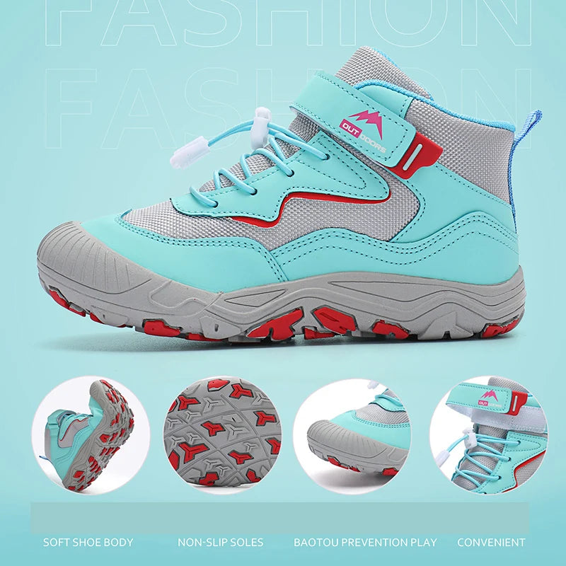 Kids’ Hiking Boots – Non-Slip Outdoor Trekking Shoes