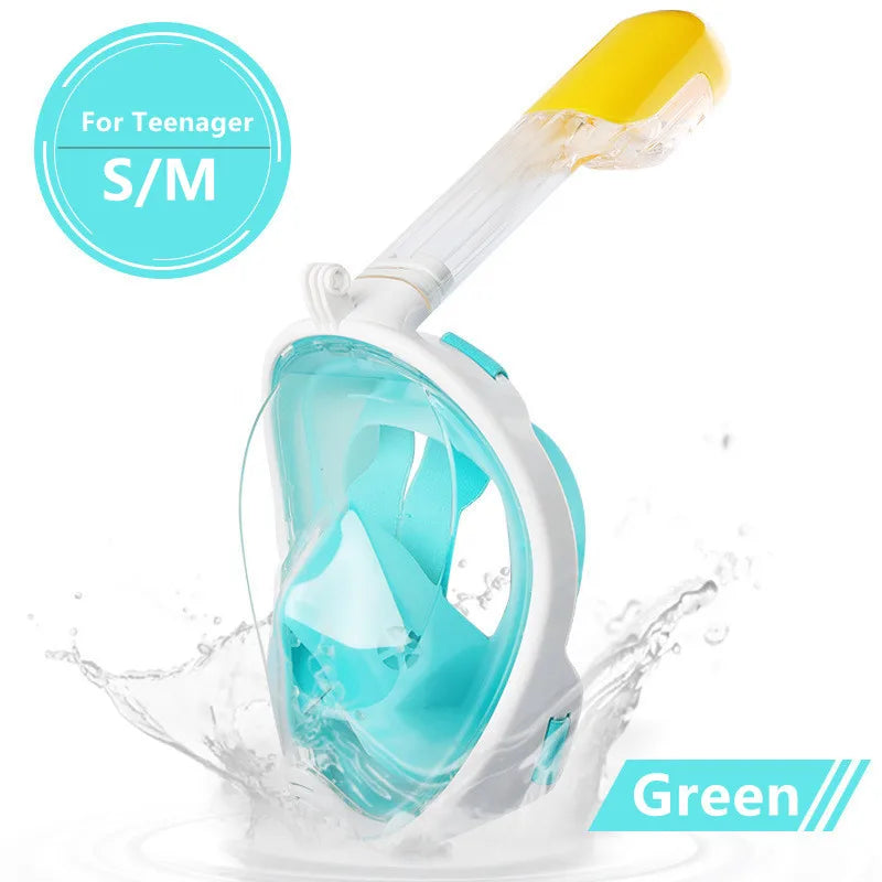 Full-Face Anti-Fog Diving Mask – Waterproof Snorkeling Gear for Adults & Kids