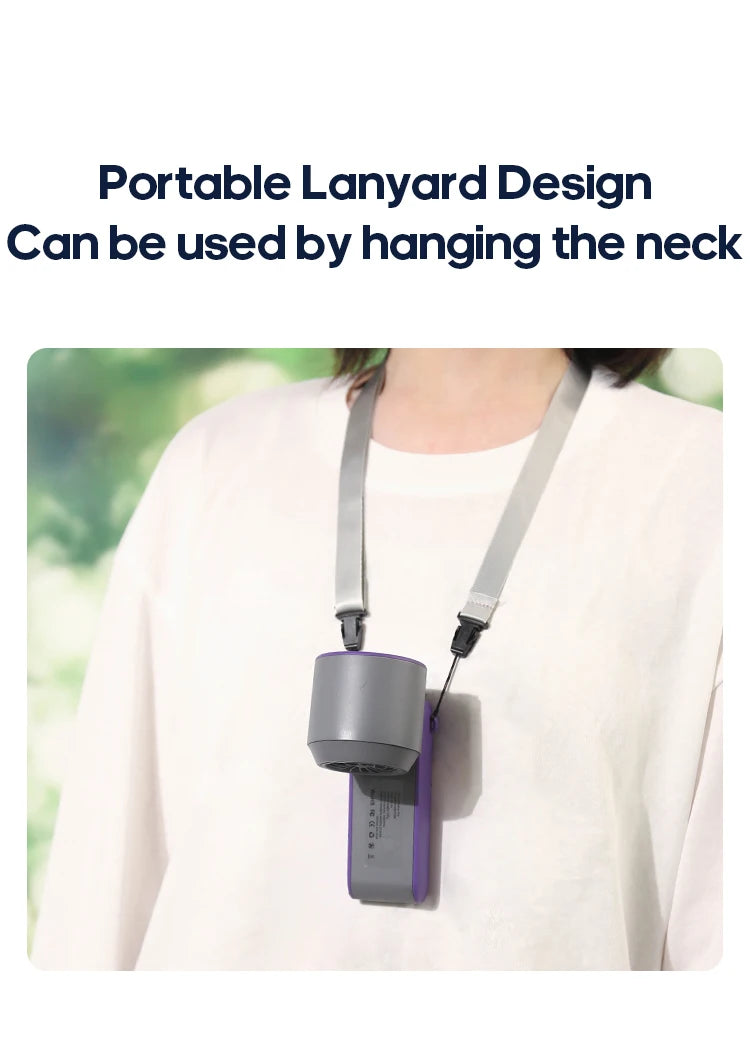 KINSCOTER Mini Portable Handheld Fan – Foldable, Rechargeable, Turbo Cooling