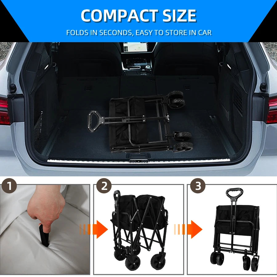 Heavy-Duty Folding Outdoor Utility Wagon