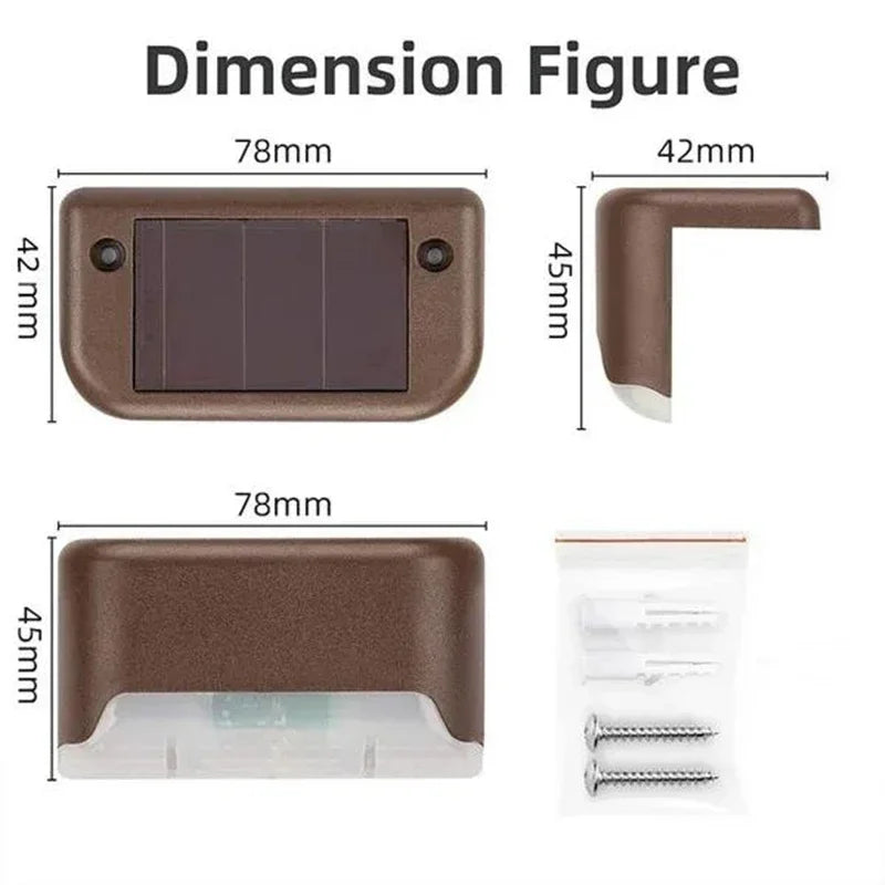 1/4/8/12Pcs Solar LED Step Lights – Waterproof Outdoor Deck & Stair Lamps for Garden, Patio, and Pathway Decor