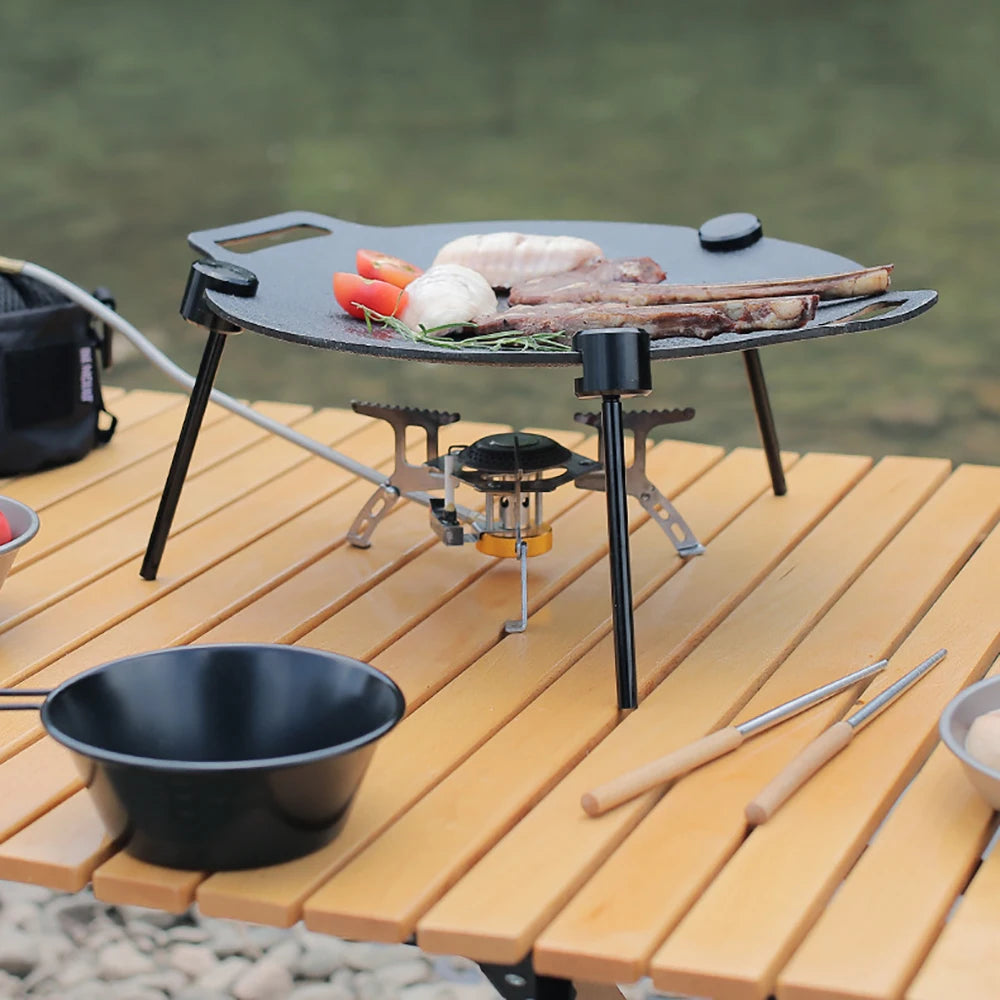Outdoor Camping BBQ Tripod Grill Rack with Chain