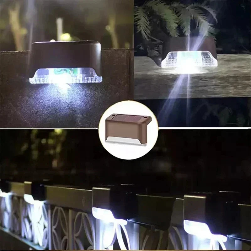 1/4/8/12Pcs Solar LED Step Lights – Waterproof Outdoor Deck & Stair Lamps for Garden, Patio, and Pathway Decor