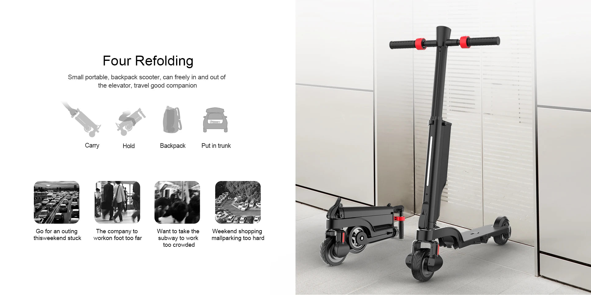 HX Foldable 350W Electric Scooter