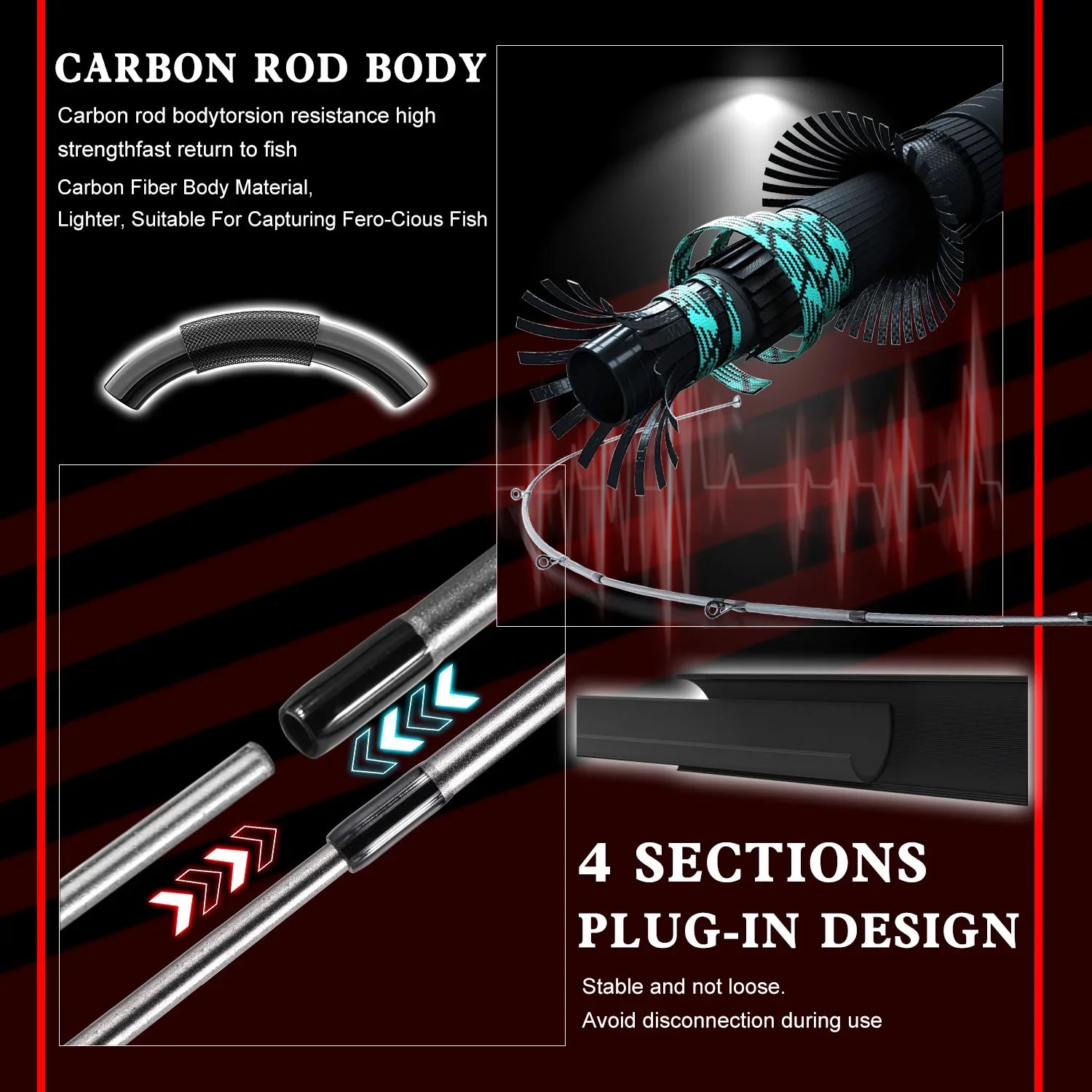 Sougayilang Baitcasting Combo Kit – 5-Section Rod + 7.2:1 Reel