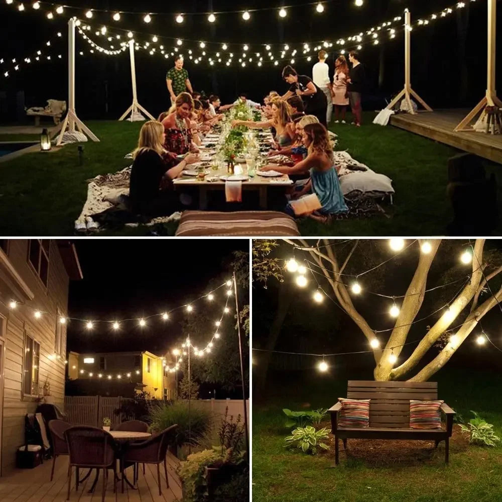 2024 Solar Crystal Globe String Lights – Waterproof IP65 LED Fairy Lights for Outdoor Garden, Patio, Party & Holiday Decor