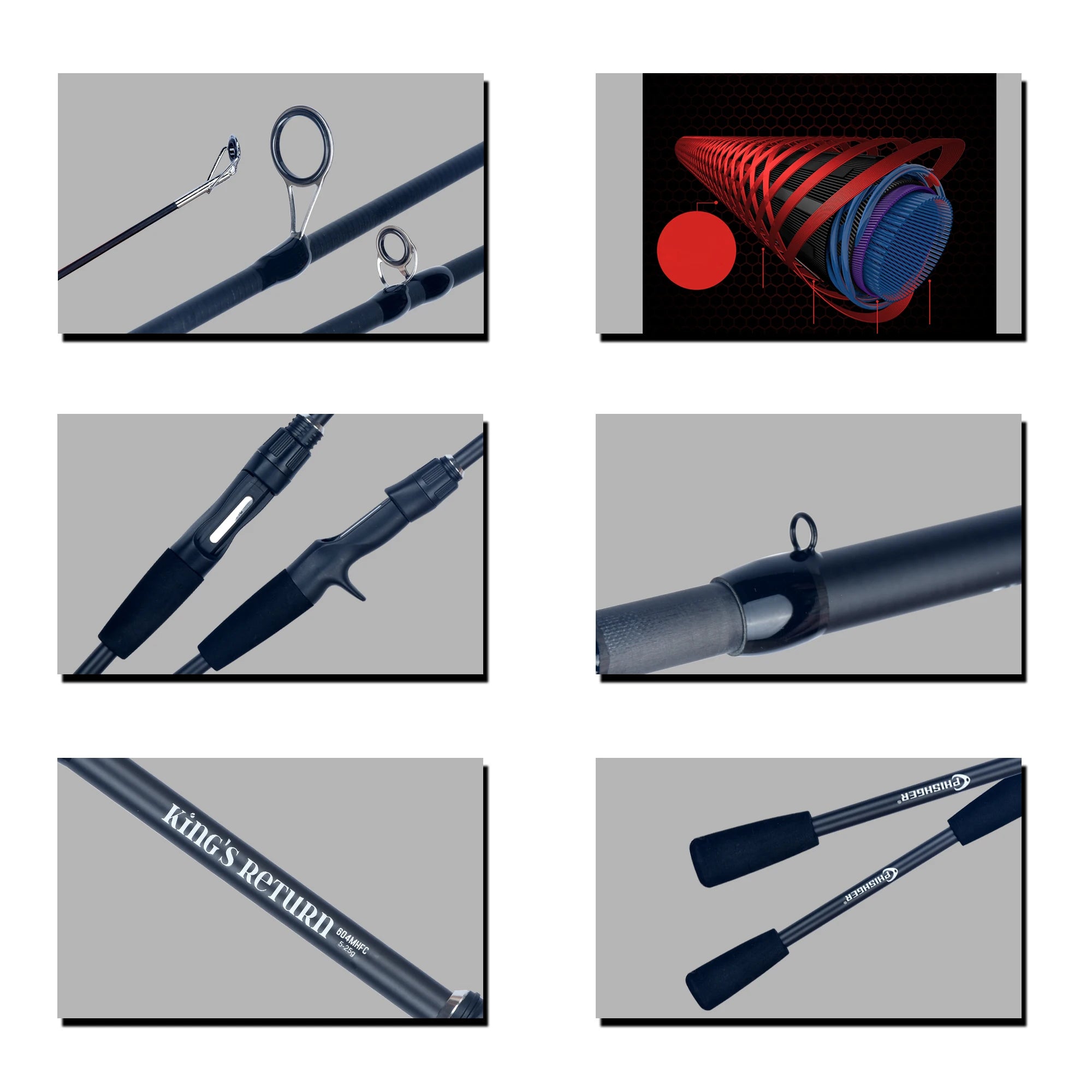 PHISHGER Ultralight Travel Fishing Rod – Spinning/Baitcasting