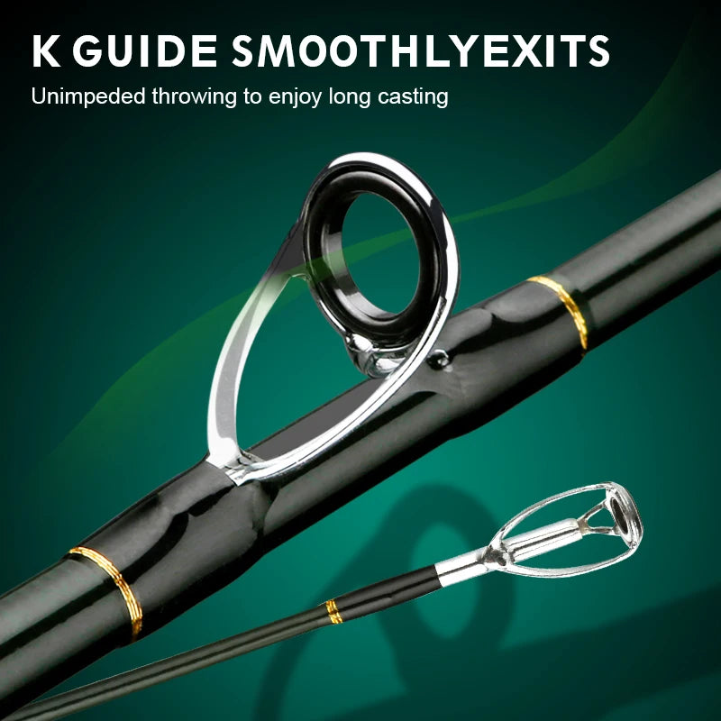 CEMREO Portable Carbon Travel Fishing Rod – 1.8m to 2.4m