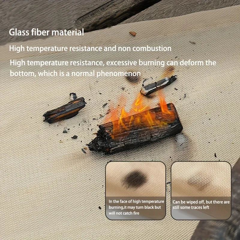 Fireproof BBQ Mat – High-Temp Grill Pit Protector for Camping & Outdoor Use