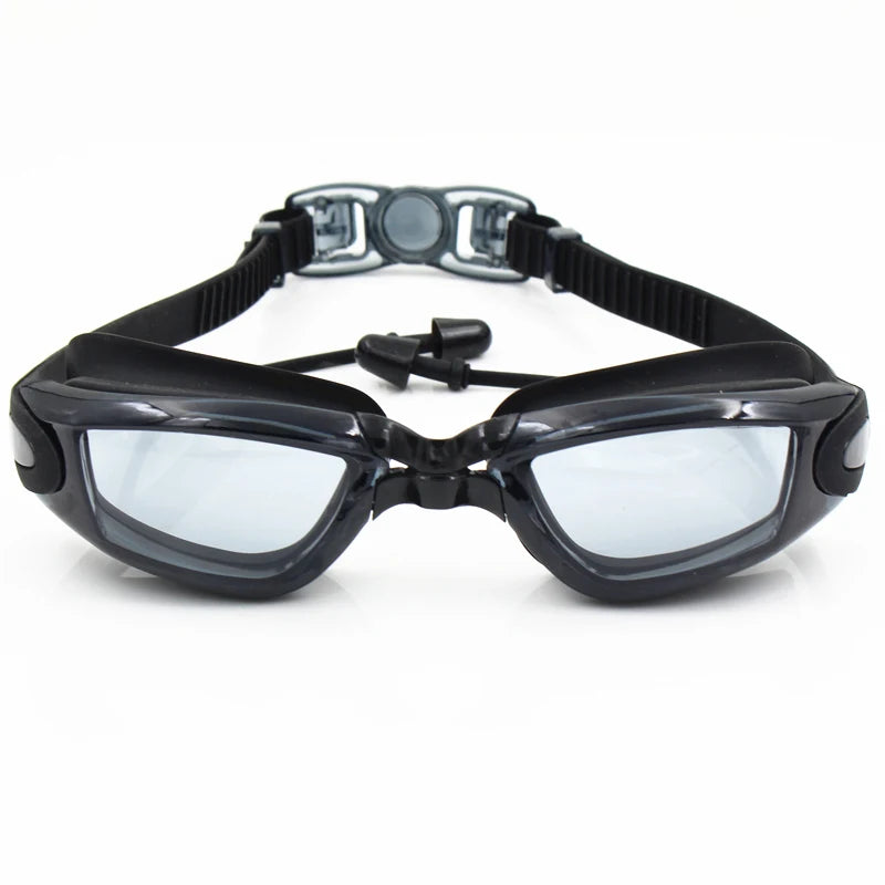 Adult Anti-Fog UV Swimming Goggles with Earplugs