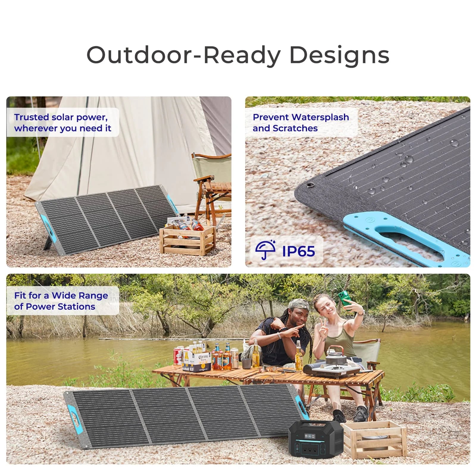 Renogy 200W Foldable Solar Panel – IP65 Waterproof Portable Charger for Camping & RV