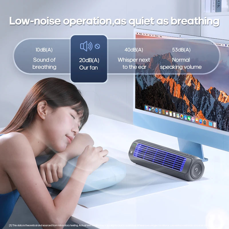 KINSCOTER Rechargeable Desktop Air Conditioner Fan – Wall-Mount, 3-Speed Cooling