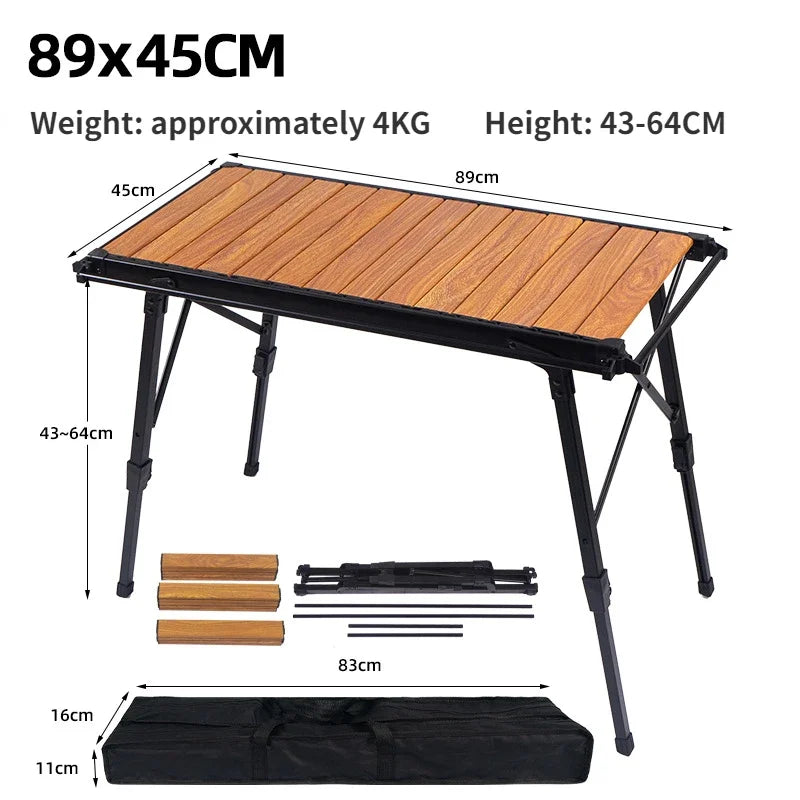 NOBANA&GLS Folding IGT BBQ Table – Adjustable & Lightweight