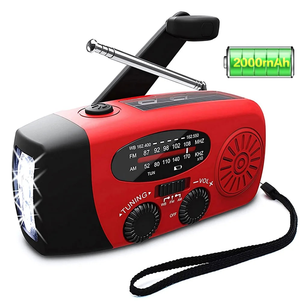 Solar Hand Crank Camping Light with AM/FM Radio