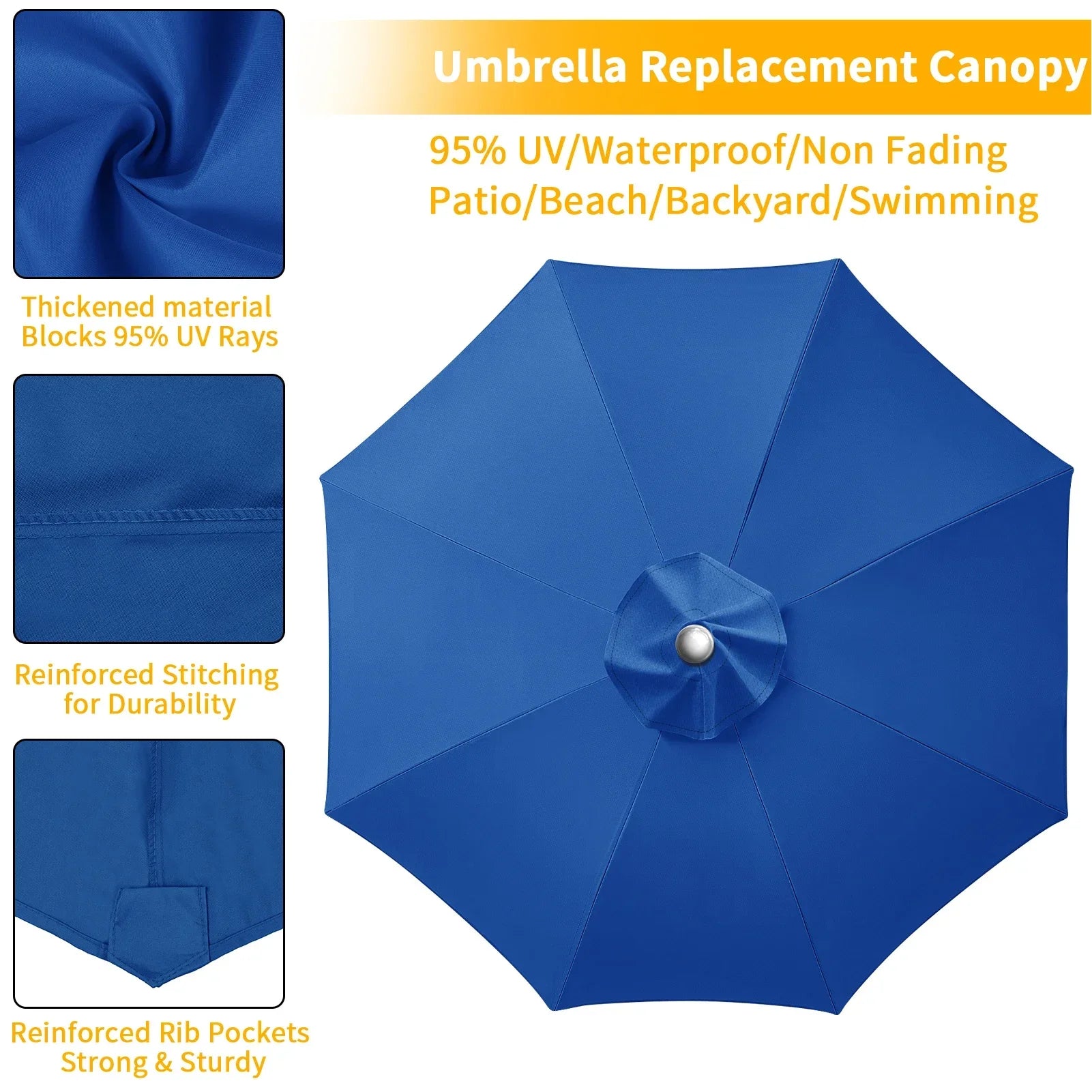Replacement Parasol Canopy Cover with UV Protection