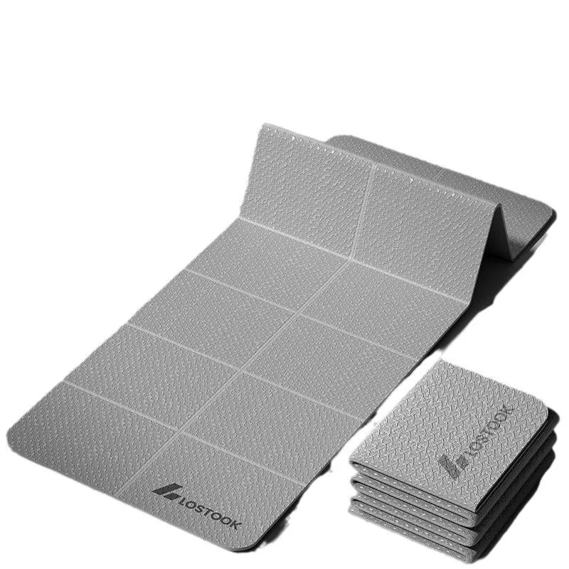 Extra Wide Thick Foldable Non-Slip Yoga Mat – Quiet Home Workout Fitness Mat