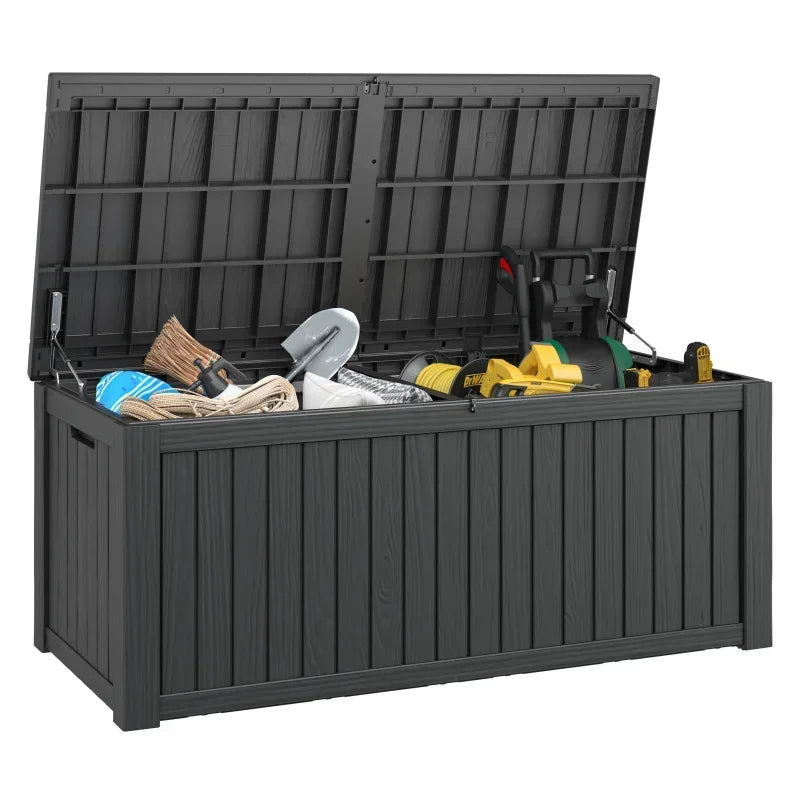 Resin Outdoor Storage Deck Box – 150/100/32 Gallon Weather-Resistant Patio Organizer