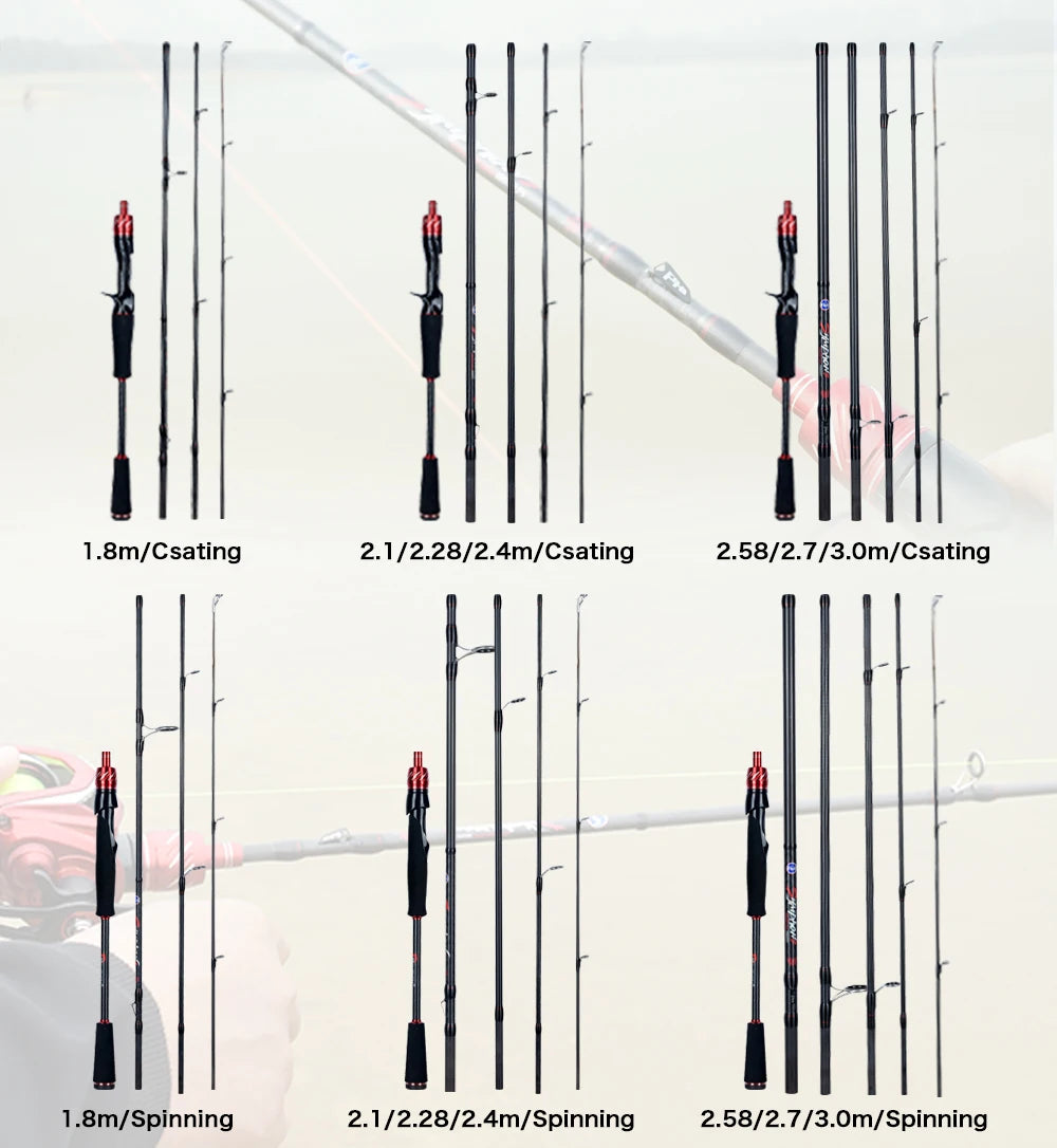 BIUTIFU Ultralight T800 Carbon Travel Rod – Spinning/Casting