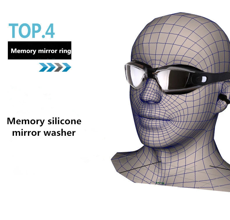Adult Anti-Fog UV Swimming Goggles with Earplugs