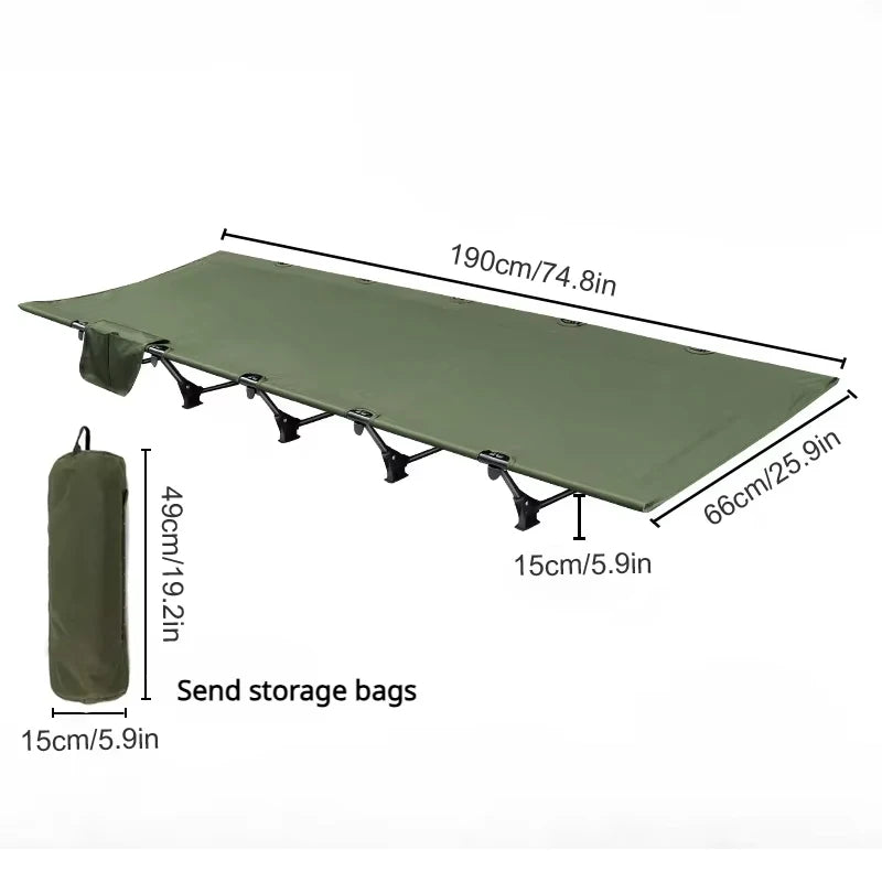WESTTUNE Ultralight Folding Camping Cot – Portable Bed for Hiking & Travel