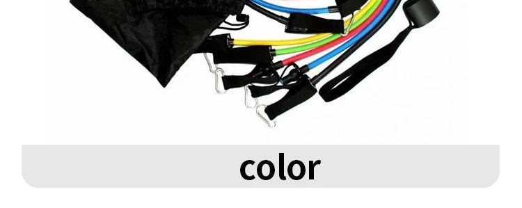 11-Piece TPE Resistance Band Set with Handles & Accessories
