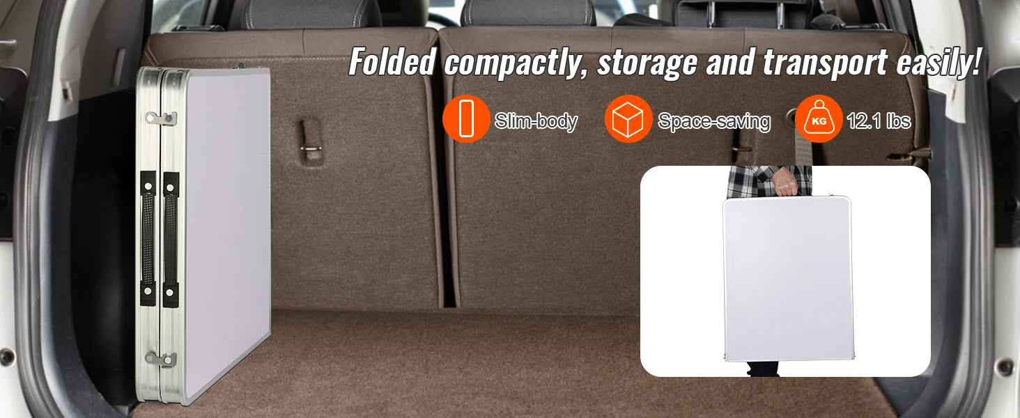 SucceBuy Folding Camping Kitchen Table – Quick Setup Outdoor Table